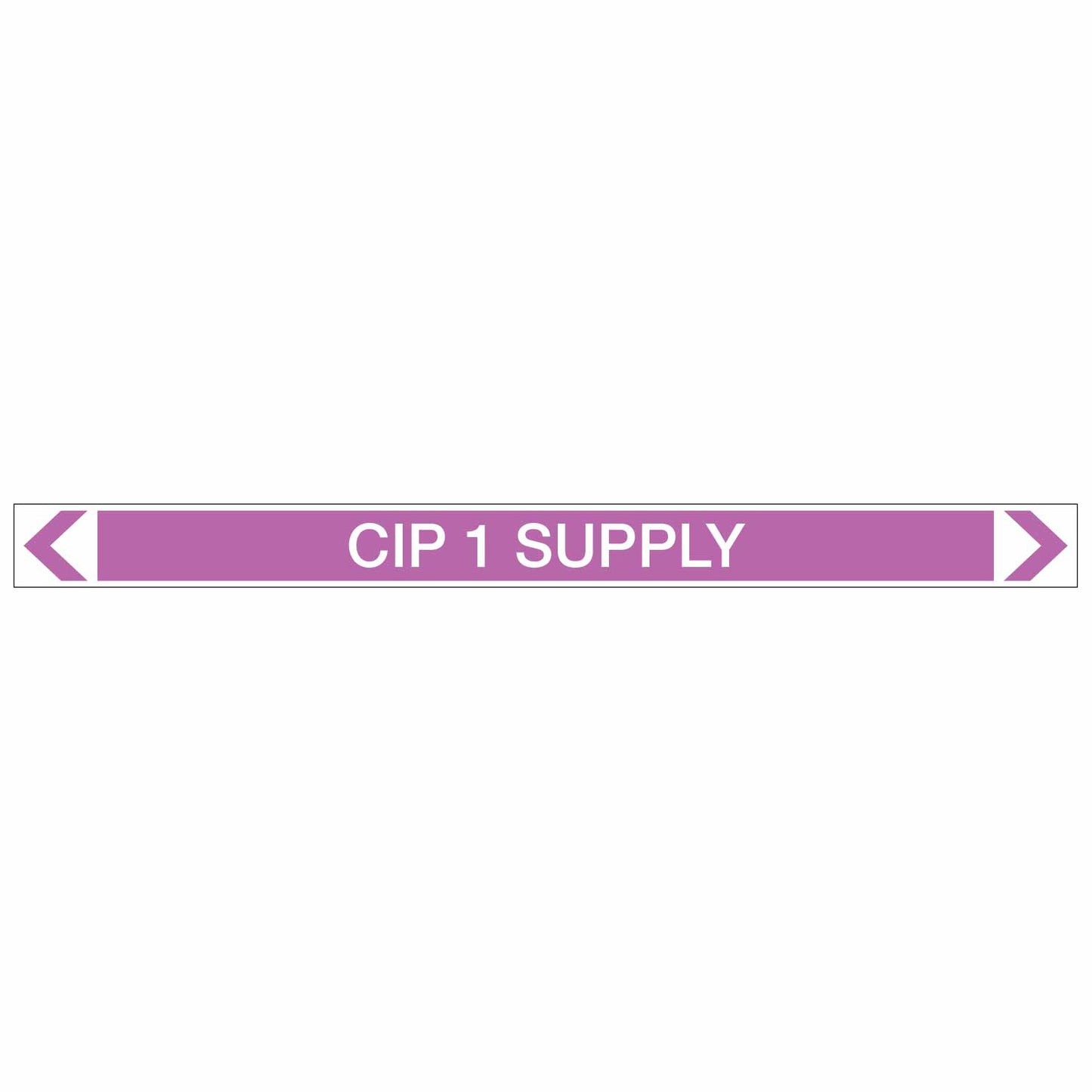 Alkalis / Acids - CIP 1 Supply - Pipe Marker Sticker