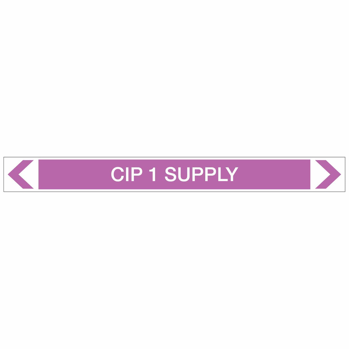 Alkalis / Acids - CIP 1 Supply - Pipe Marker Sticker