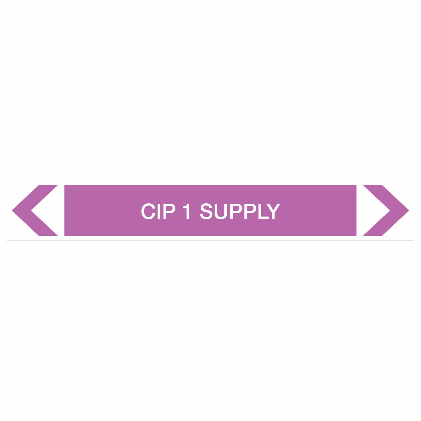 Alkalis / Acids - CIP 1 Supply - Pipe Marker Sticker
