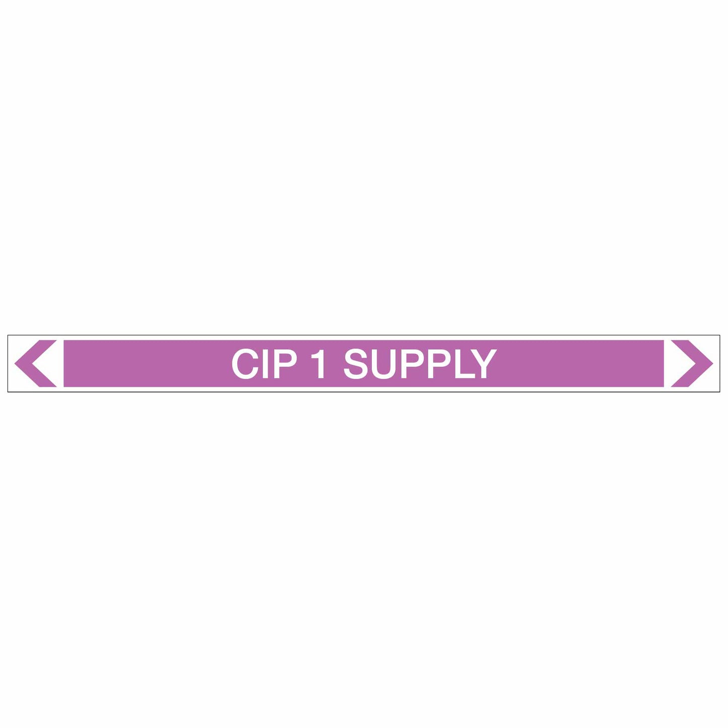 Alkalis / Acids - CIP 1 Supply - Pipe Marker Sticker