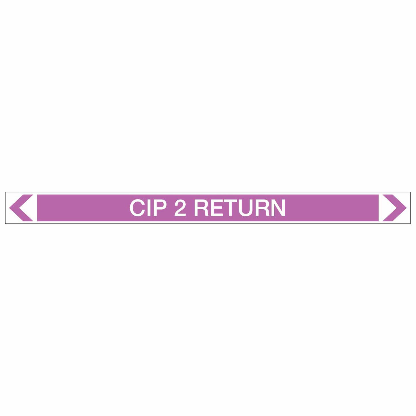 Alkalis / Acids - CIP 2 Return - Pipe Marker Sticker