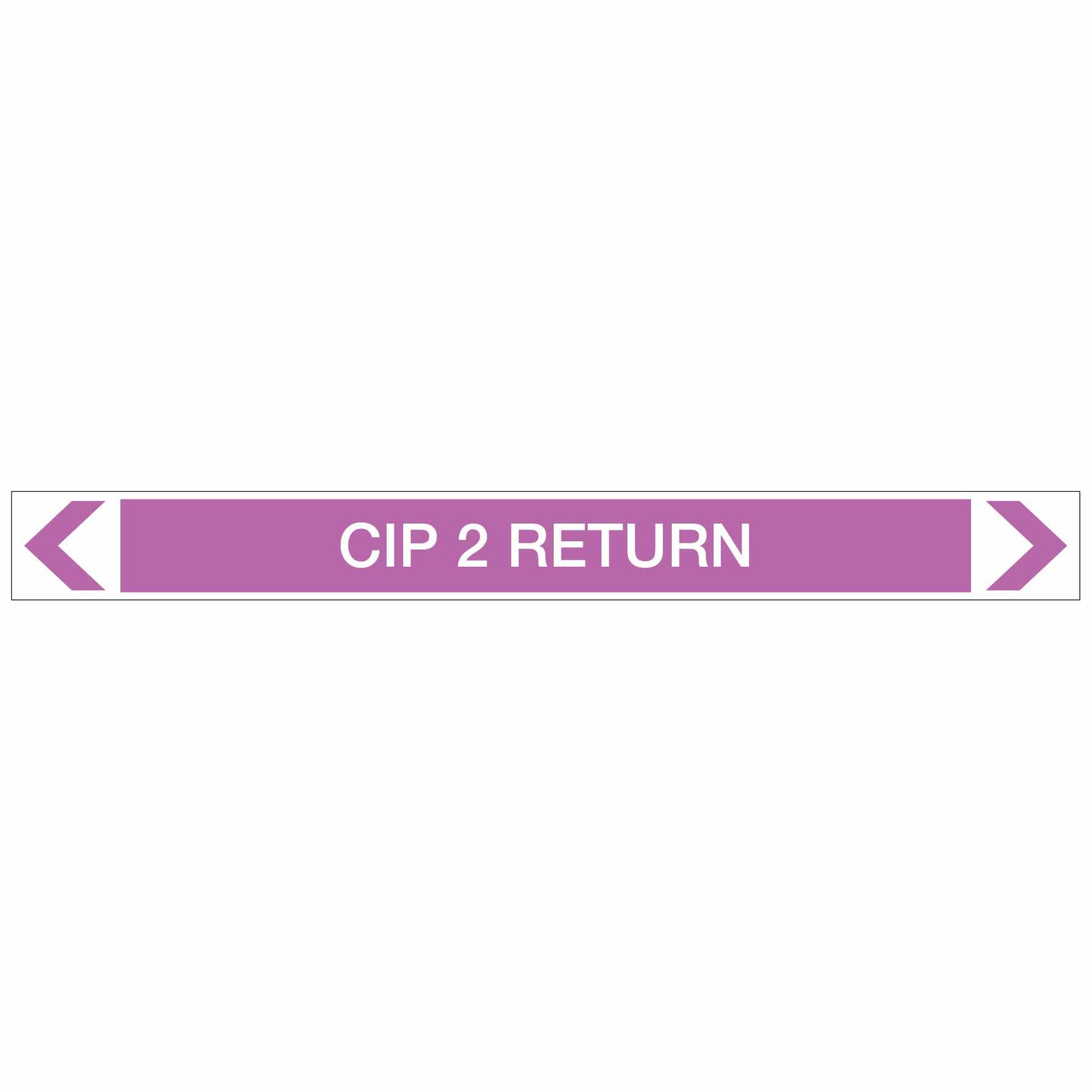 Alkalis / Acids - CIP 2 Return - Pipe Marker Sticker