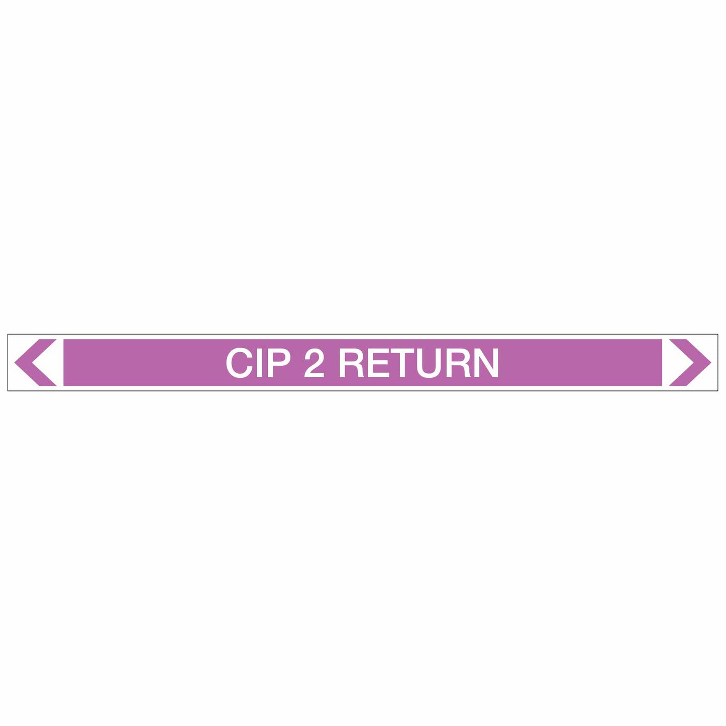 Alkalis / Acids - CIP 2 Return - Pipe Marker Sticker