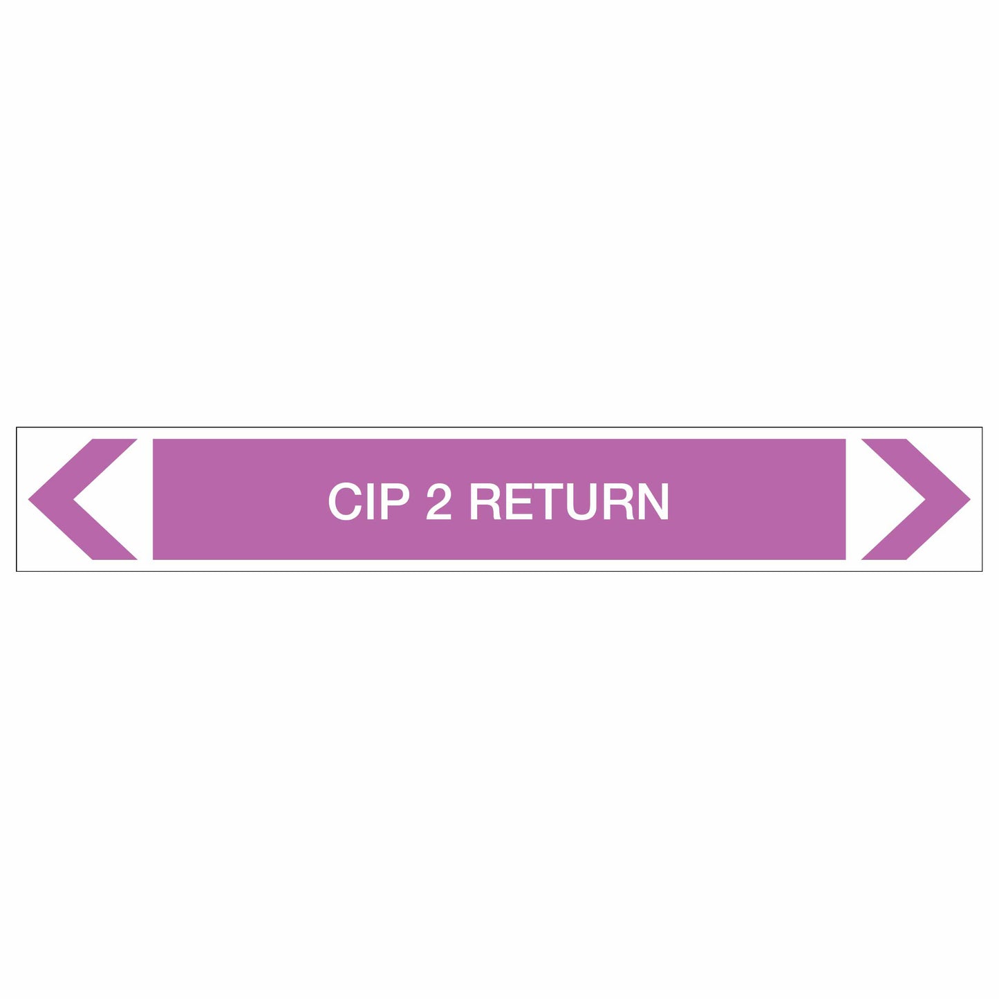 Alkalis / Acids - CIP 2 Return - Pipe Marker Sticker