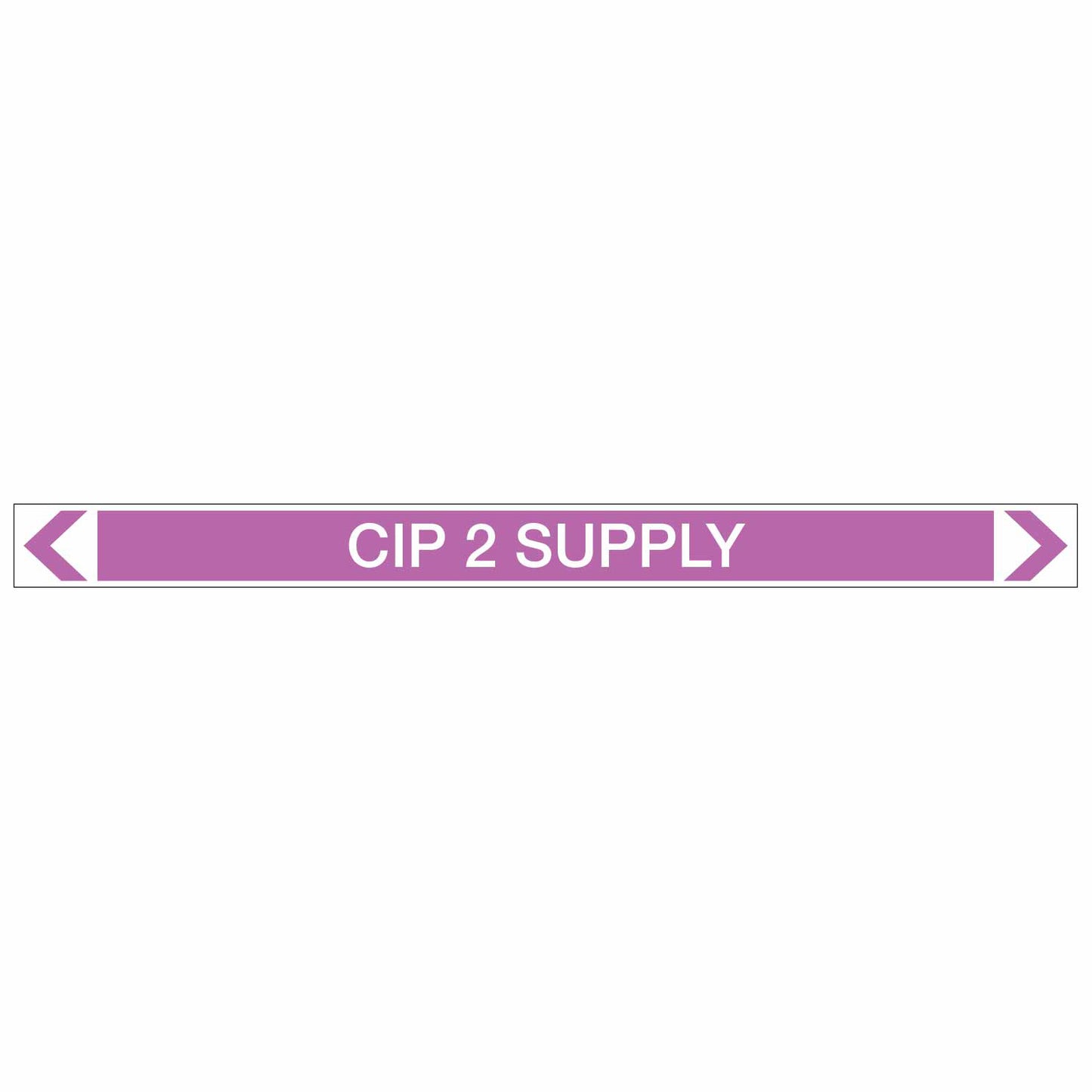 Alkalis / Acids - CIP 2 Supply - Pipe Marker Sticker