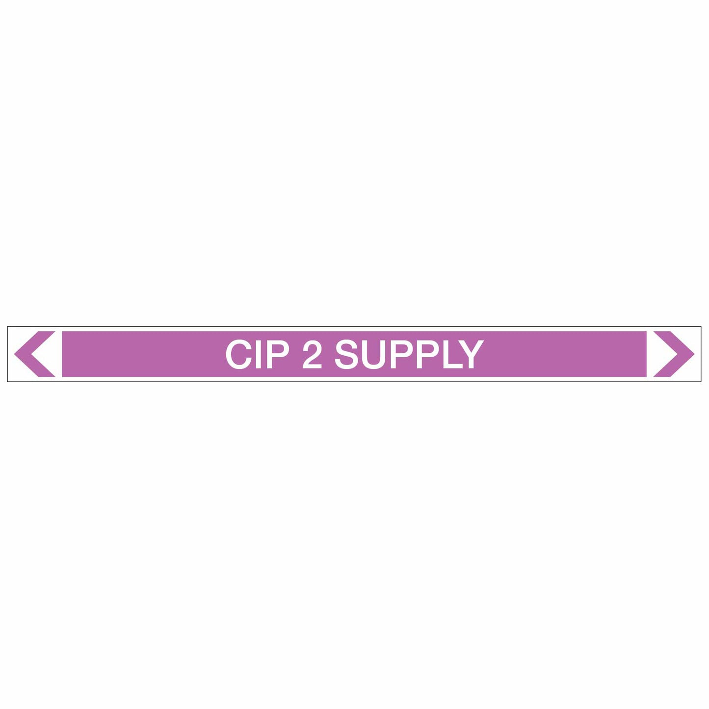 Alkalis / Acids - CIP 2 Supply - Pipe Marker Sticker