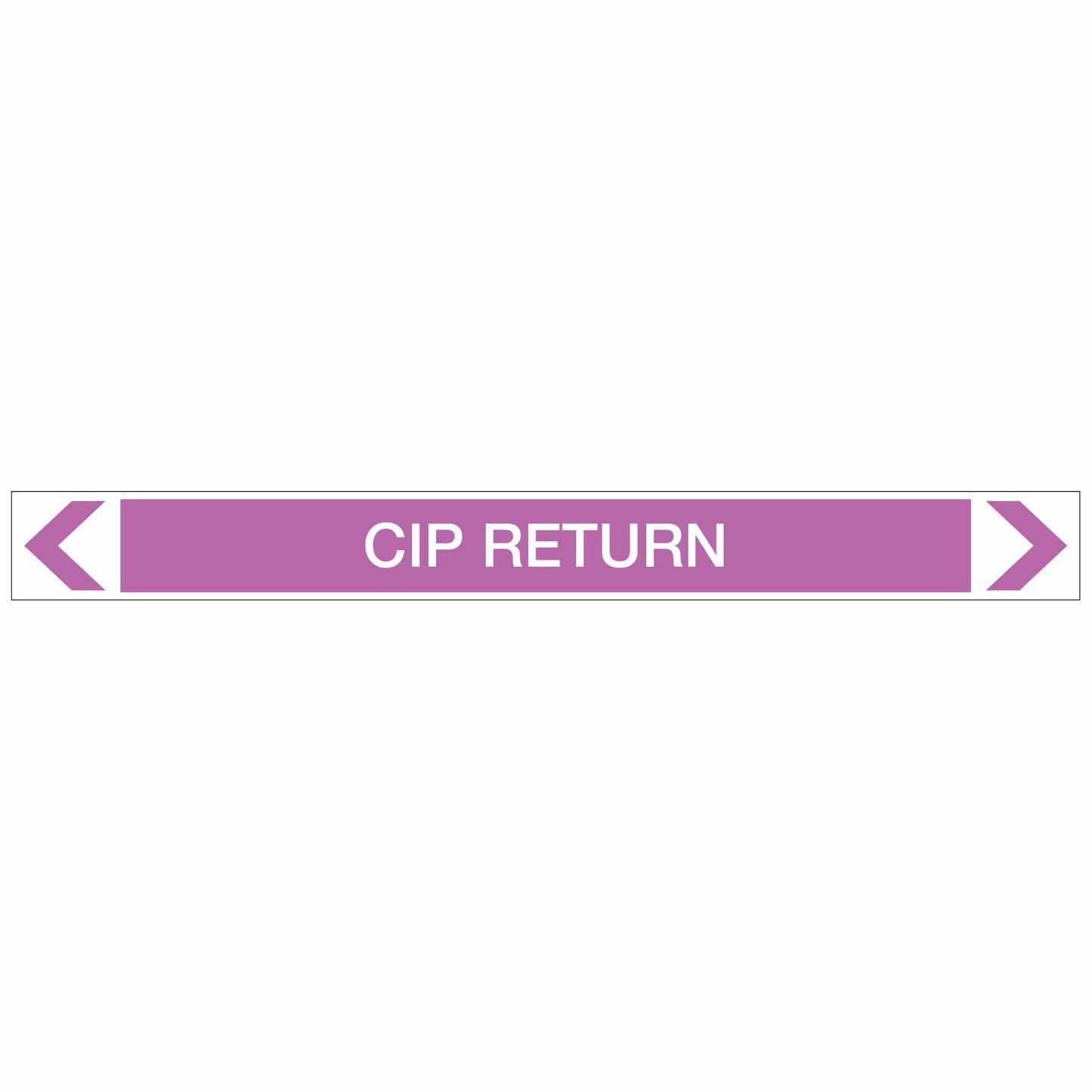 Alkalis / Acids - CIP Return - Pipe Marker Sticker