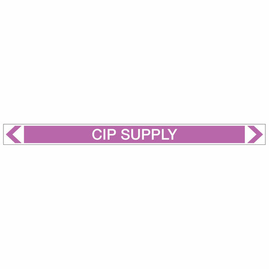 Alkalis / Acids - CIP Supply - Pipe Marker Sticker