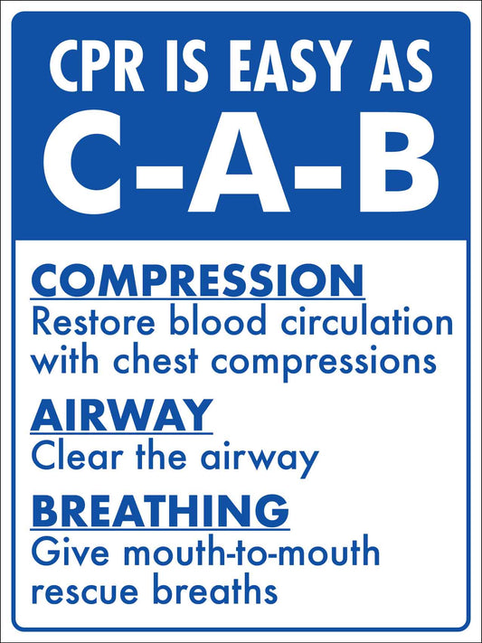 CPR Is Easy As CAB Sign