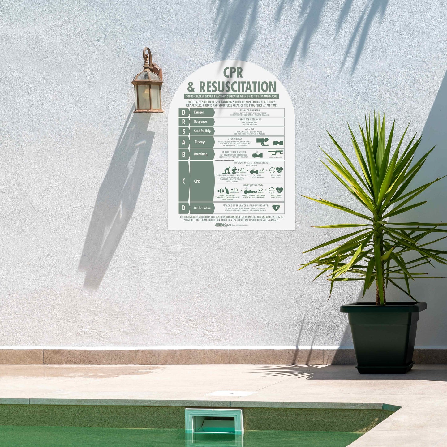 CPR Sign Arch Sage
