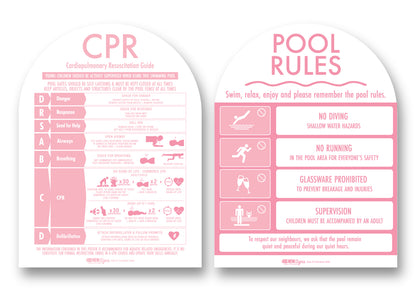 CPR Sign & Pool Rules Sign Pack Arch Candy