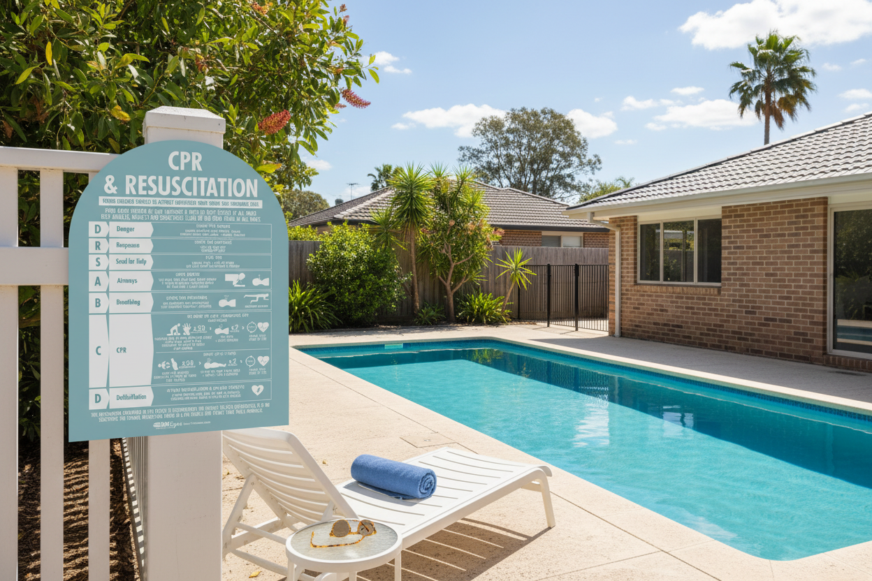 CPR Sign Arch Aqua Background