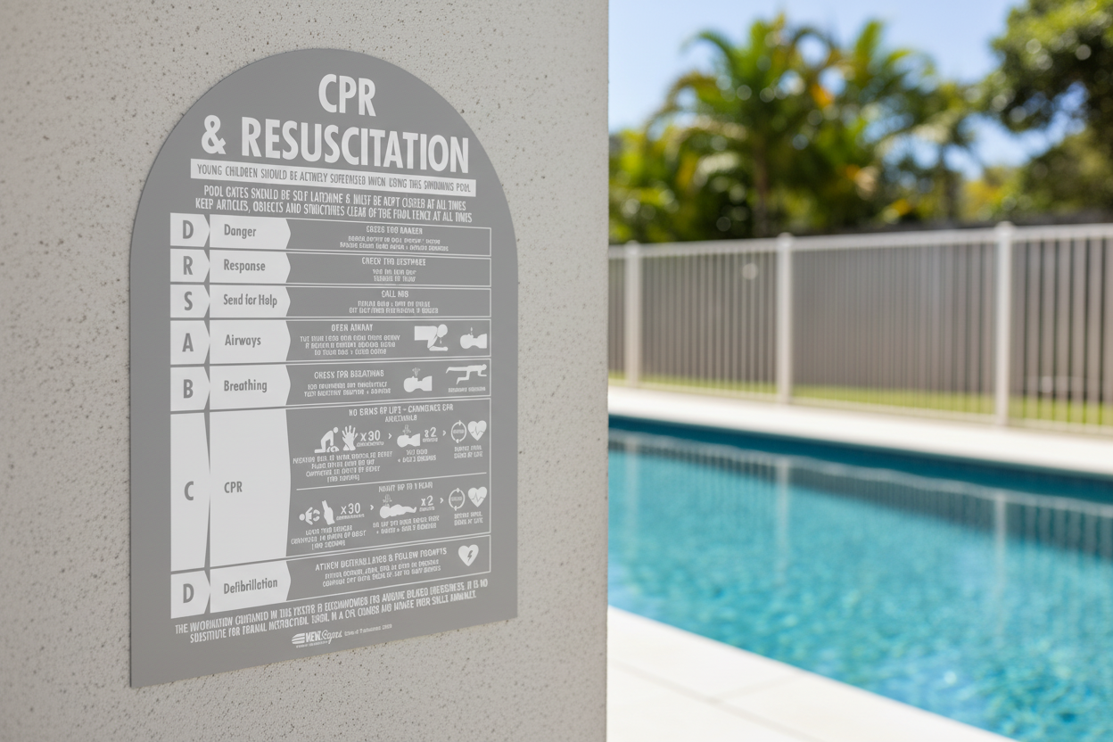 CPR Sign Arch Grey Background