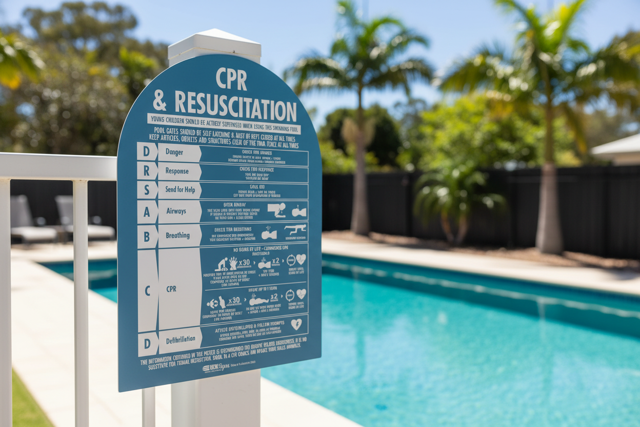 CPR Sign Arch Ocean Background