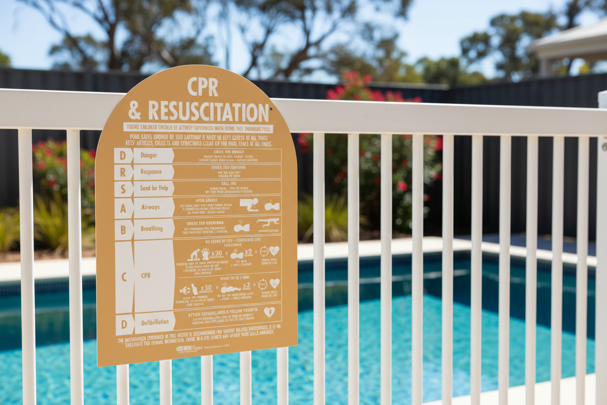 CPR Sign Arch Sand Background