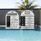 CPR Sign & Pool Rules Sign Pack Arch Black