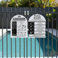 CPR Sign & Pool Rules Sign Pack Arch Black
