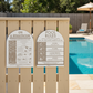 CPR Sign & Pool Rules Sign Pack Arch Fawn