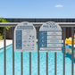 CPR Sign & Pool Rules Sign Pack Arch Ocean