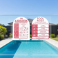 CPR Sign & Pool Rules Sign Pack Arch Rose