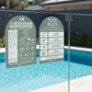 CPR Sign & Pool Rules Sign Pack Arch Sage Background