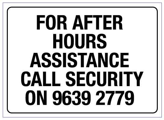 APS For After Hours Assistance Call Security