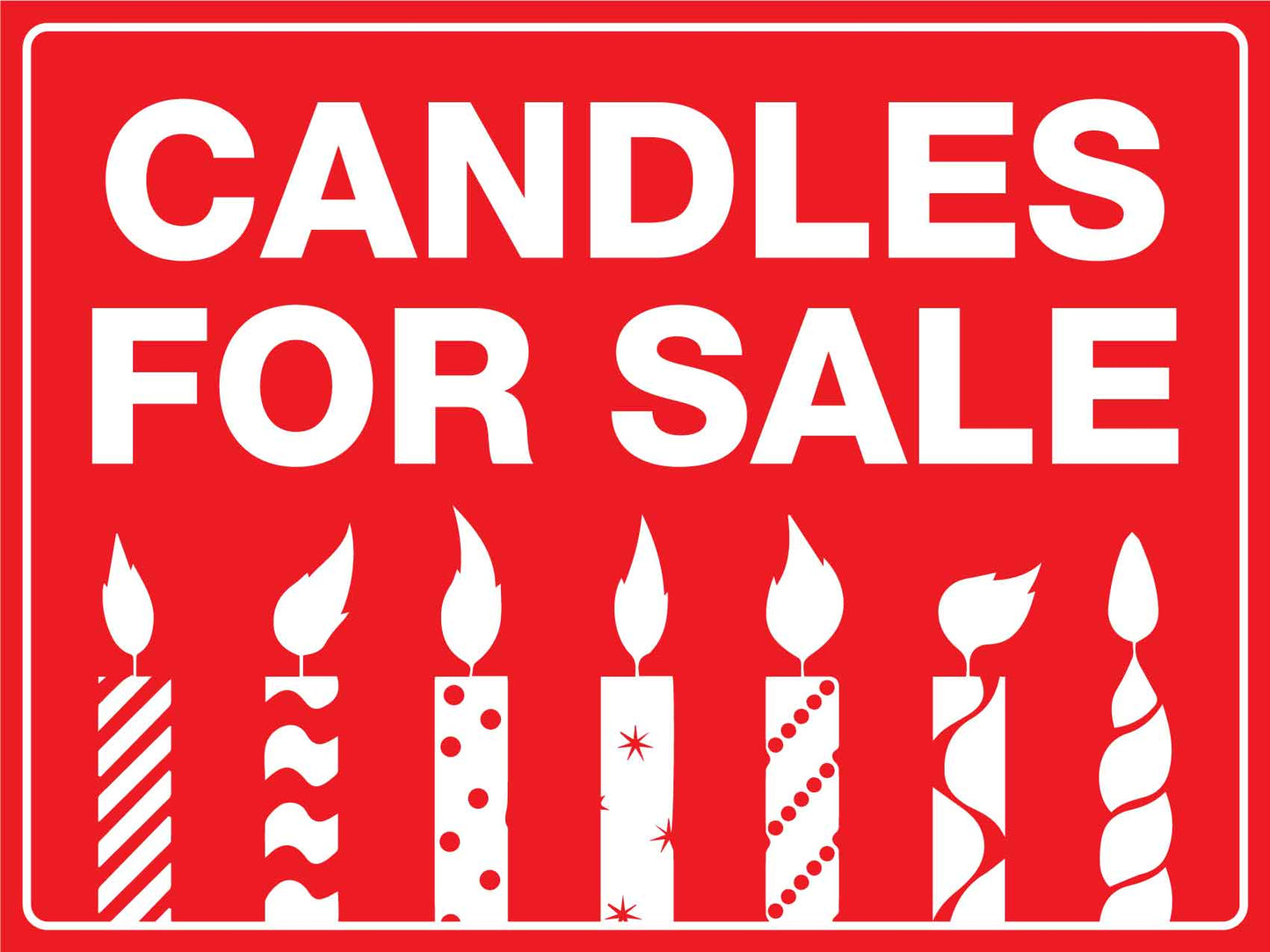 Candles For Sale Sign