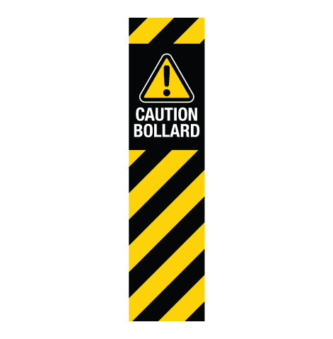 Caution Bollard - Corflute Bollard Cover