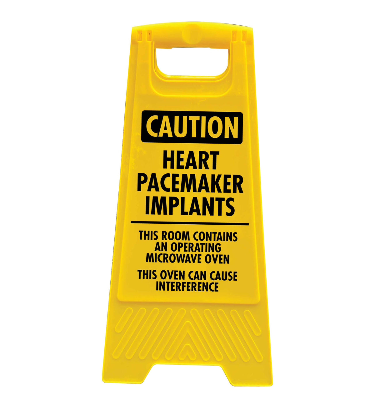 Pacemaker Compatable Sign Yellow A-Frame - Caution Heart Pacemaker Implants – New Signs