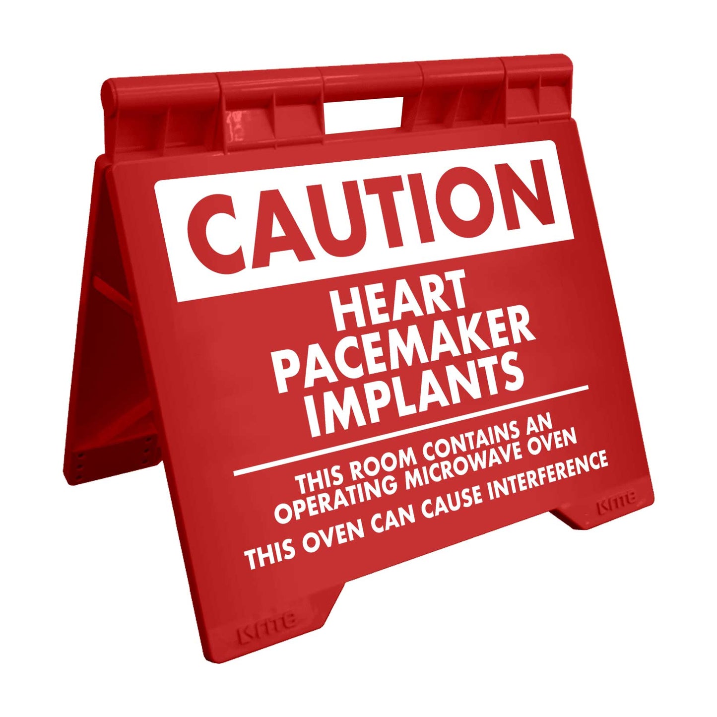 Caution Heart Pacemaker Implants - Evarite A-Frame Sign