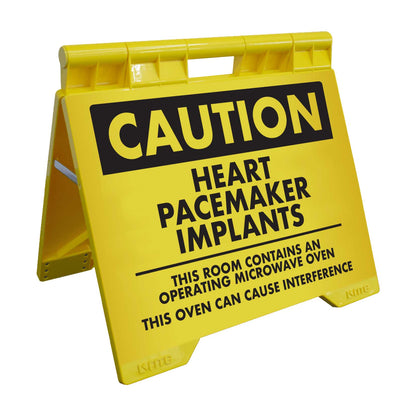 Caution Heart Pacemaker Implants - Evarite A-Frame Sign