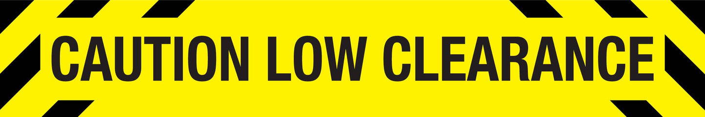 Caution Low Clearance Skinny Sign