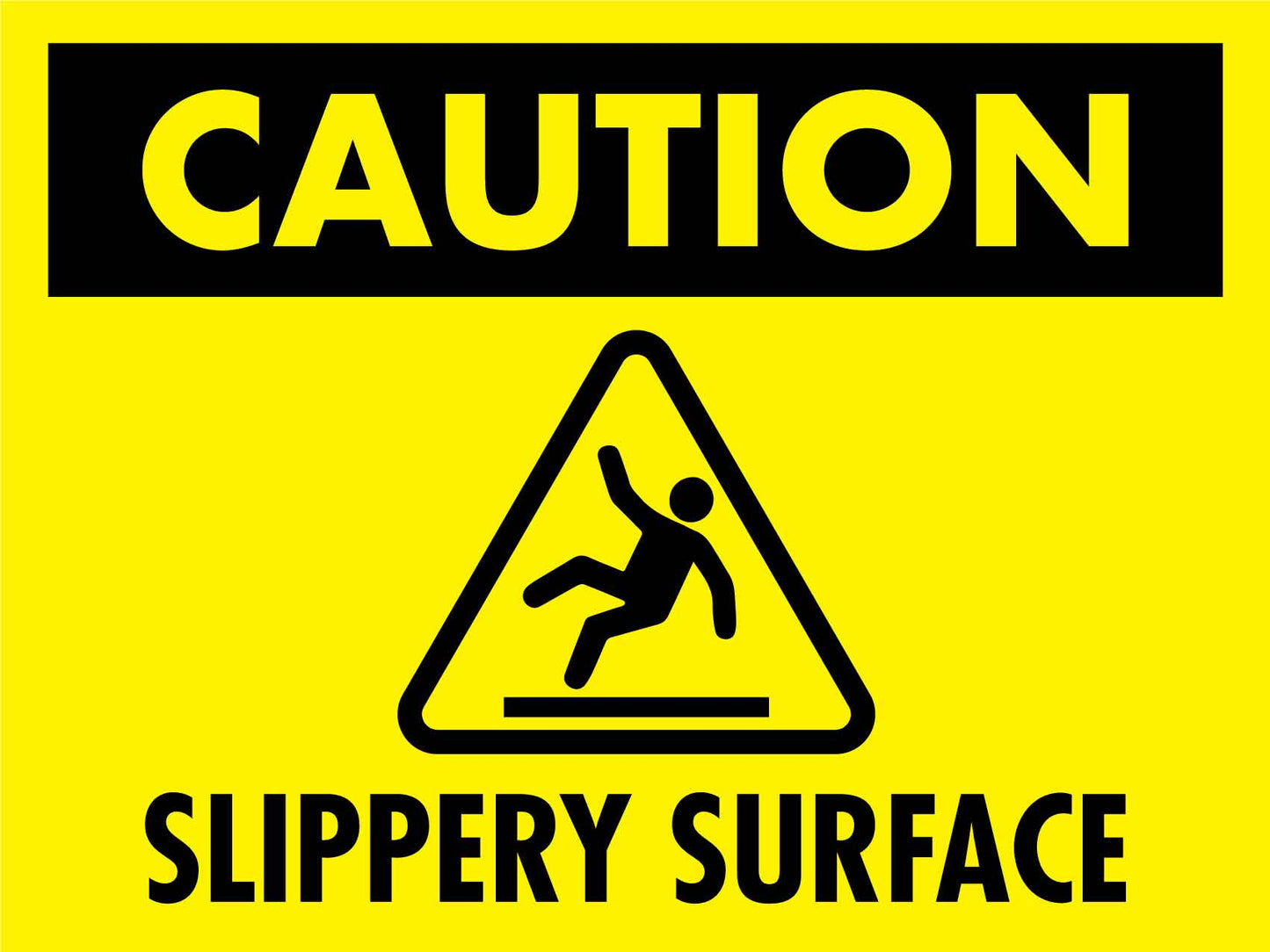 Caution Slippery Surface Sign