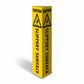 Caution Slippery Surface -  Corflute Bollard Cover