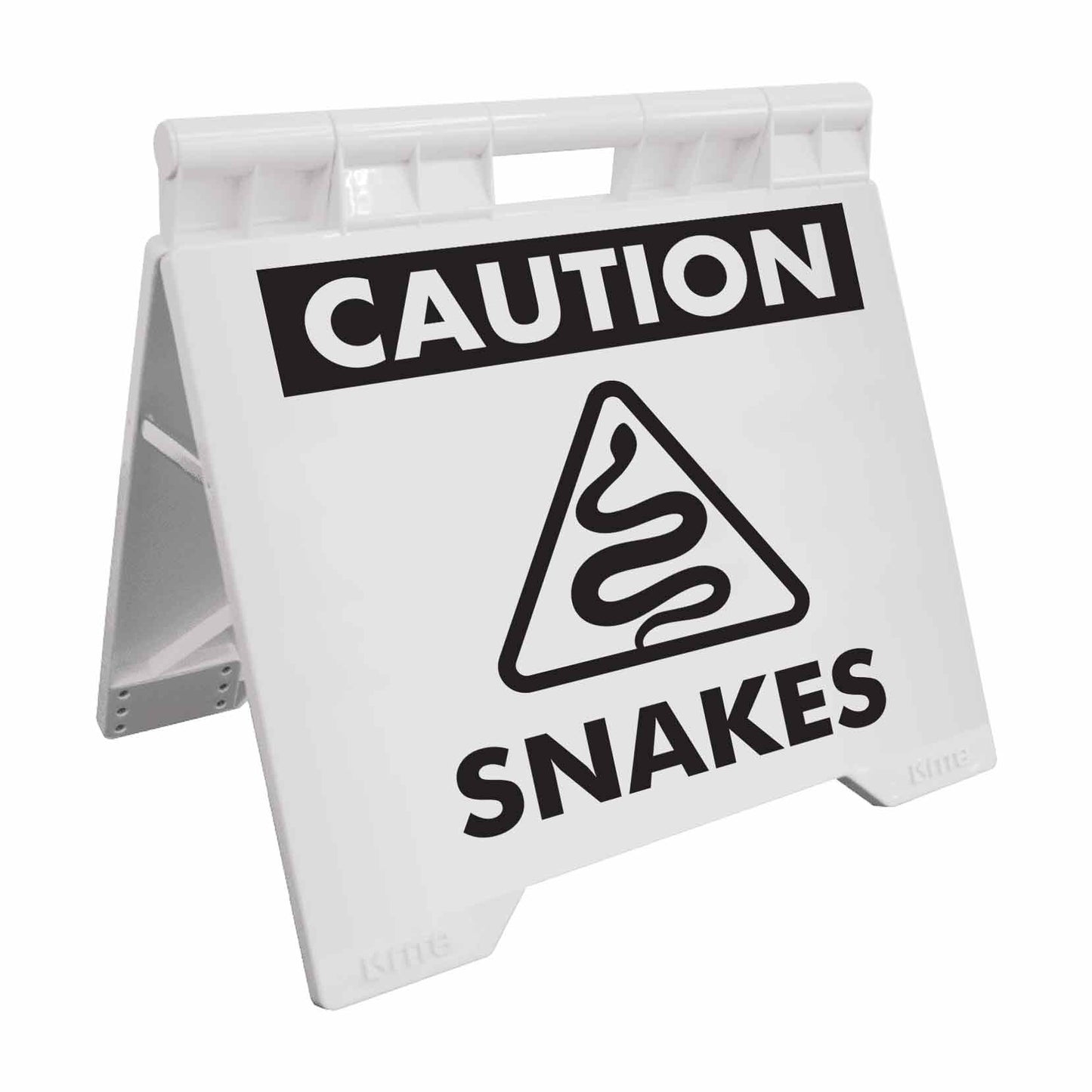 Caution Snakes -  Evarite A-Frame Sign