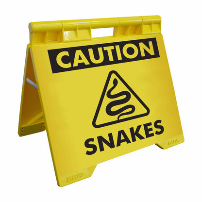 Caution Snakes -  Evarite A-Frame Sign