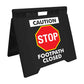 Caution Stop Footpath Closed - Evarite A-Frame Sign