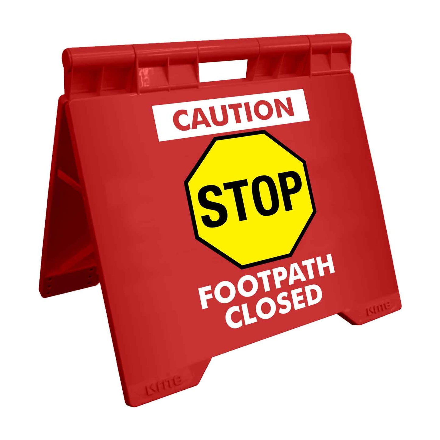 Caution Stop Footpath Closed - Evarite A-Frame Sign