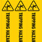 Caution Tripping Hazard -  Corflute Bollard Cover