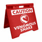 Caution Venomous Snake - Evarite A-Frame Sign