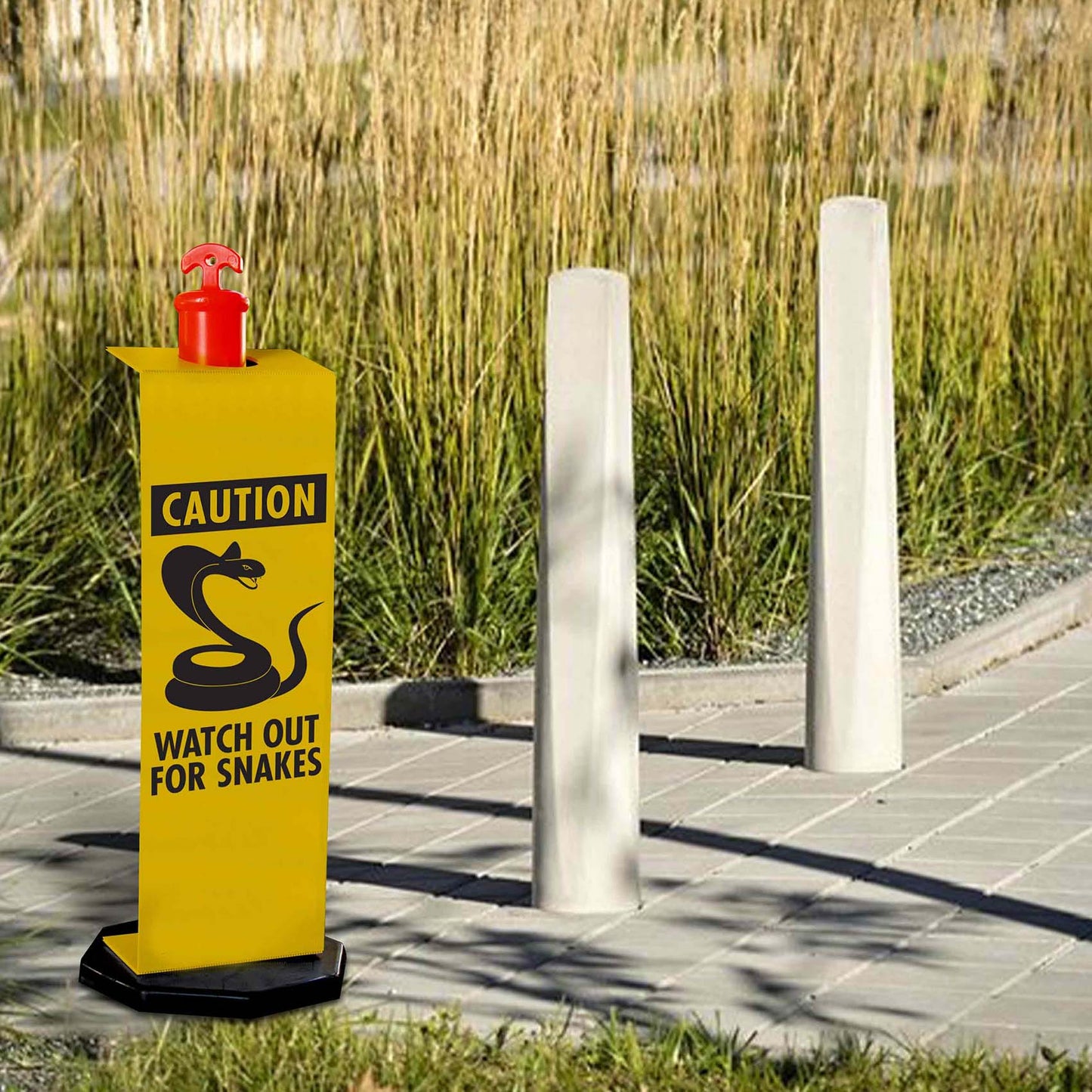 Caution Watch Out For Snakes - Corflute Bollard Traffic Signs