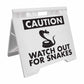 Caution Watch Out For Snakes - Evarite A-Frame Sign