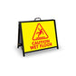 A-Frame Landscape Black - Caution Wet Floor Red Corflute Inserts