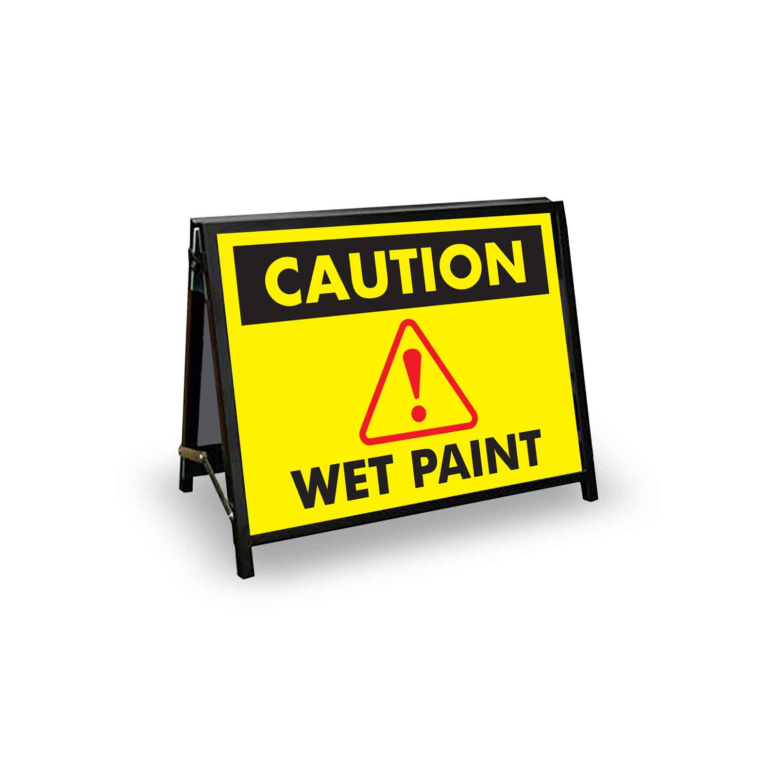 AFrame Landscape Black Caution Wet Paint Corflute Inserts New Signs