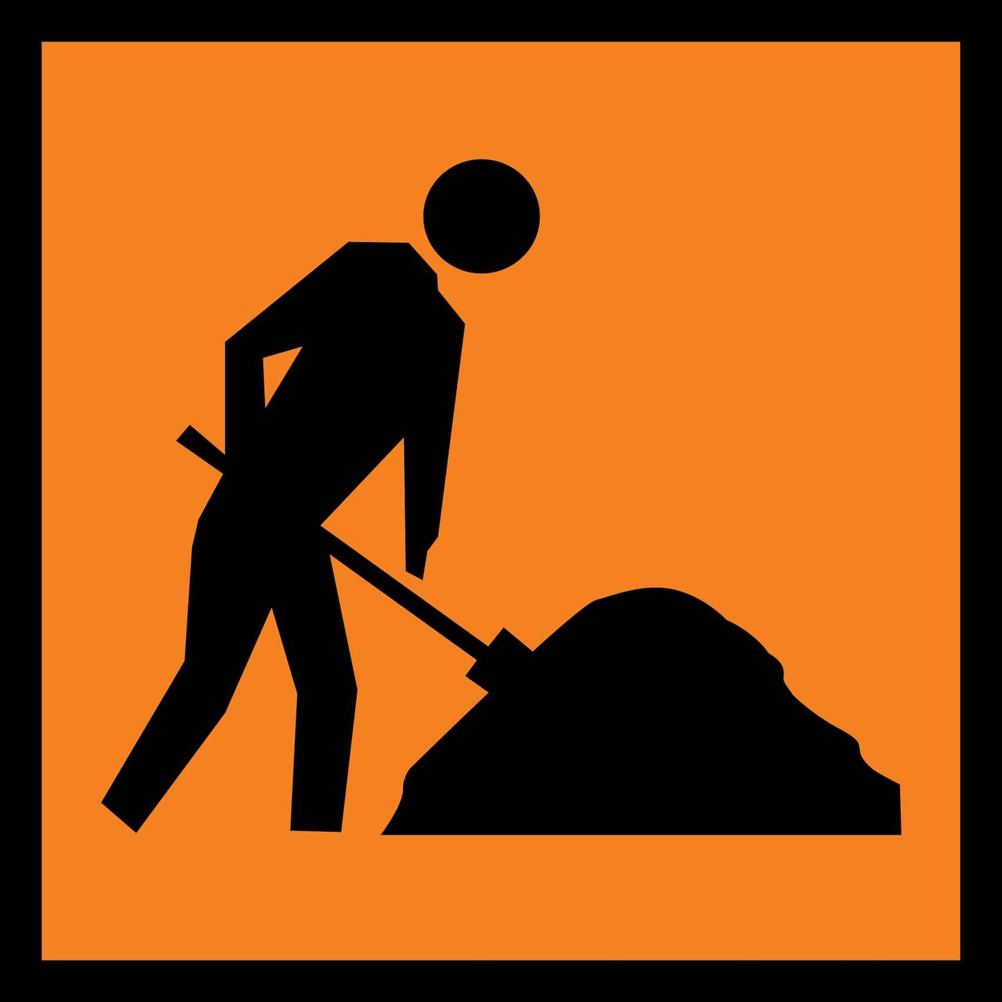 Caution Workmen Ahead Orange Sign