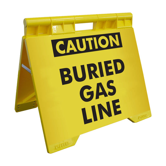 Caution Buried Gas Line - Evarite A-Frame Sign