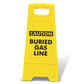 Yellow A-Frame - Caution Buried Gas Line