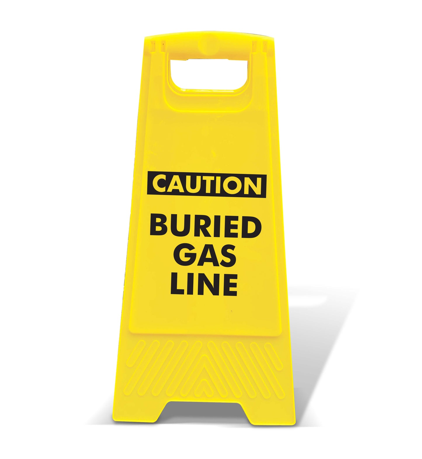 Yellow A-Frame - Caution Buried Gas Line