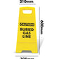 Yellow A-Frame - Caution Buried Gas Line