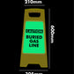 Glow In The Dark - Yellow A-Frame - Caution Buried Gas Line